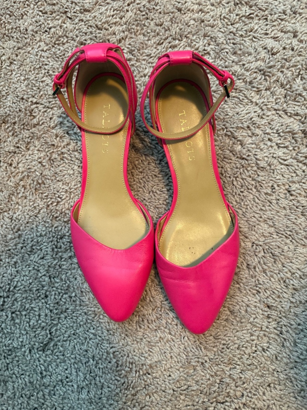 Talbots wedge ankle strap heels